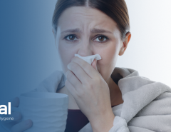 Image showing woman affected by flu symptoms