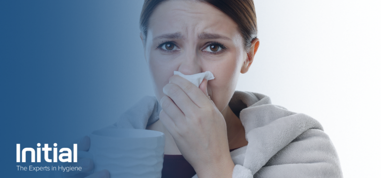 Image showing woman affected by flu symptoms