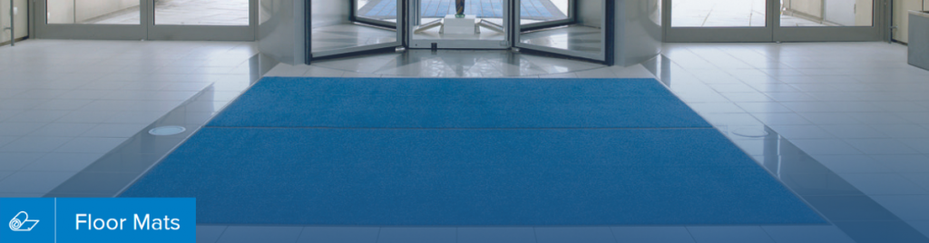 Floor mats at the entrance of a business