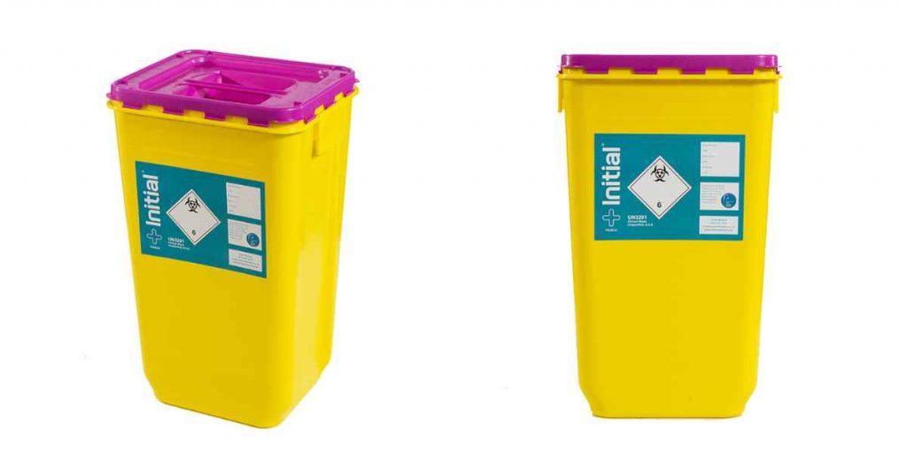 Purple lid hygiene waste disposal bin for Cytotoxic and Cytostatic Waste
