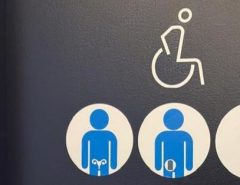 Image showing accessible washroom signage