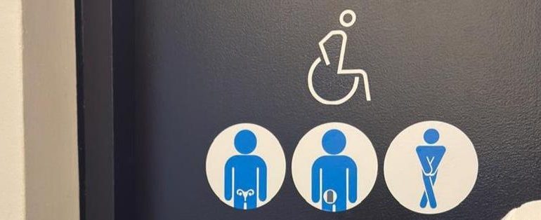 Image showing accessible washroom signage